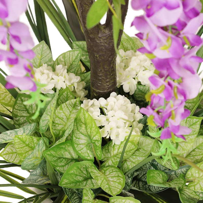 6ft. Artificial Wisteria Tree in White Decorative Pot