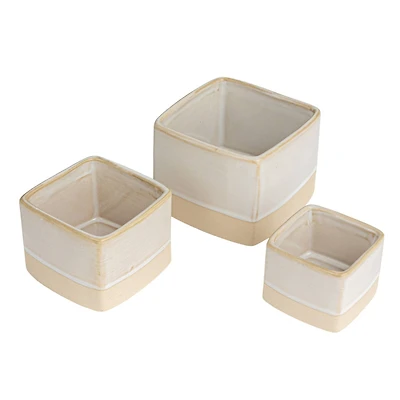Hello Honey® Cream Ceramic Nesting Container Set