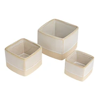 Hello Honey® Cream Ceramic Nesting Container Set