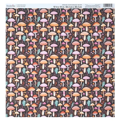 12" x 12" Double-Sided Blue Mushroom Cardstock Paper by Recollections™