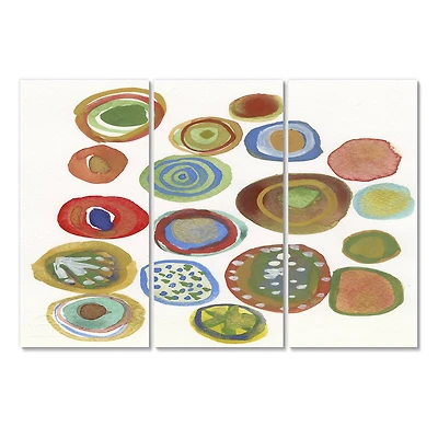 Designart - Circular Composition II - Mid Century Modern Canvas Artwork