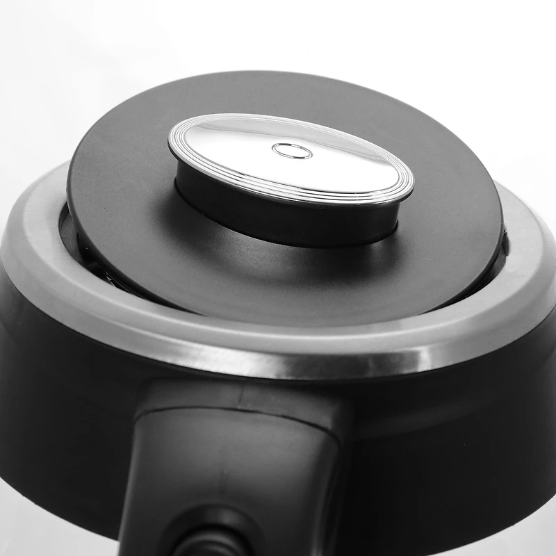 MegaChef 1.8L Cordless Glass & Stainless Steel Electric Tea Kettle with Tea Infuser