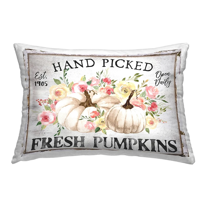 Stupell Industries Hand Picked Pumpkins Decorative Printed Throw Pillow