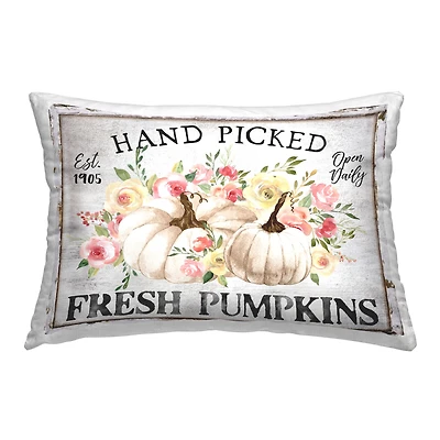 Stupell Industries Hand Picked Pumpkins Decorative Printed Throw Pillow