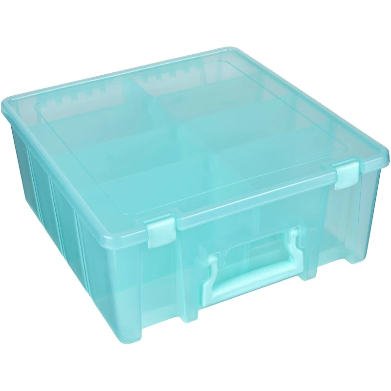 ArtBin® Aqua Mist Super Satchel™ Double Deep Storage Bin with Dividers