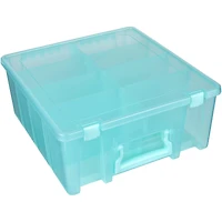 ArtBin® Aqua Mist Super Satchel™ Double Deep Storage Bin with Dividers
