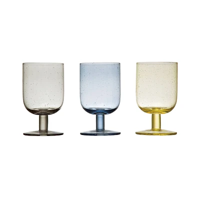 Hello Honey® 5" Stemmed Bubble Wine Glasses, 3ct.