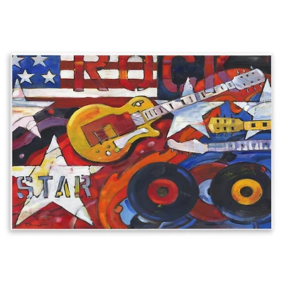 Stupell Industries Rockstar Americana Music Tribute Wall Plaque Art