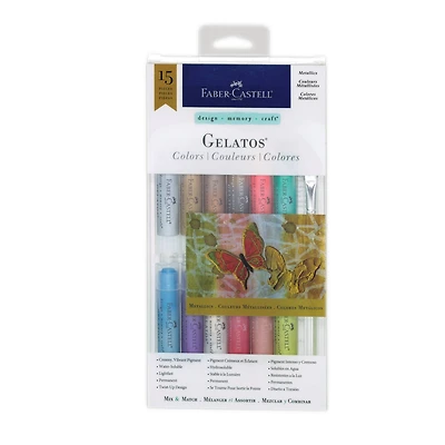 Faber-Castell® Gelatos® 15-Piece Metallics Set