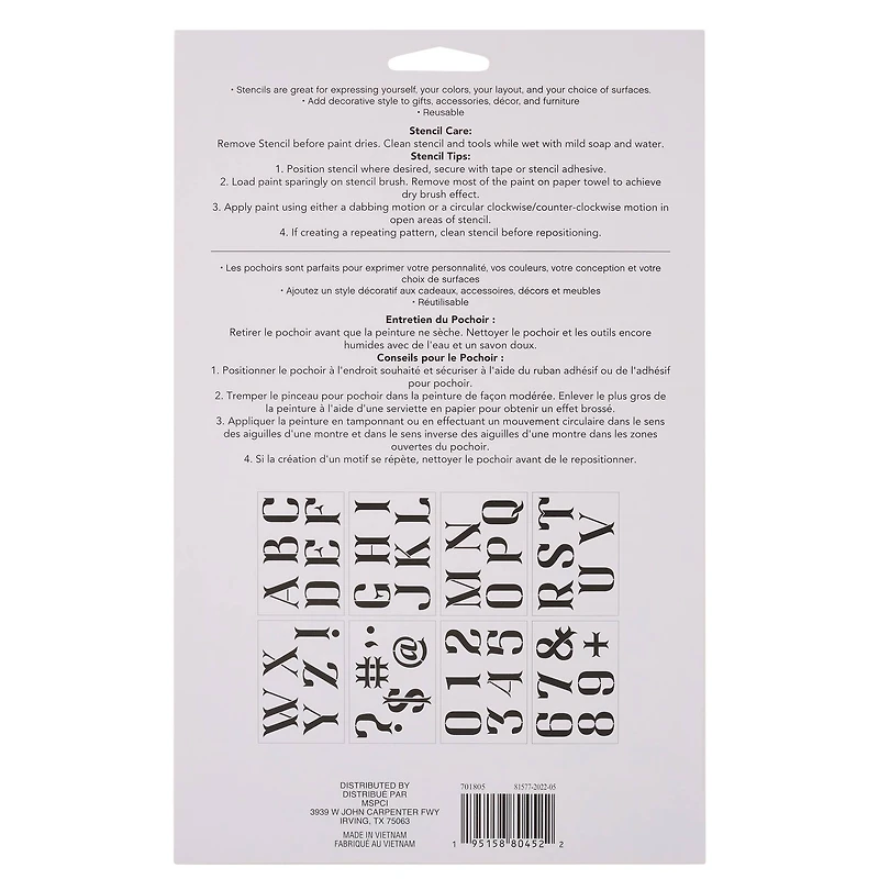 3" Uppercase Alphabet Stencils by Craft Smart®