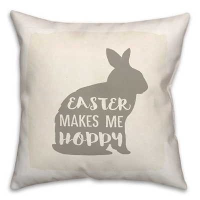 Easter Makes Me Hoppy Pillow 2 18" x 18" Throw Pillow