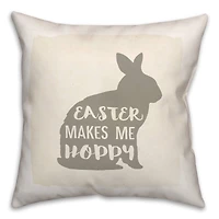 Easter Makes Me Hoppy Pillow 2 18" x 18" Throw Pillow