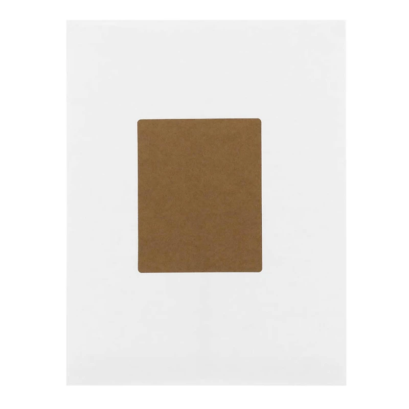 JAM Paper Quarter Sheet Brown Kraft Shipping Address Labels, 120ct.