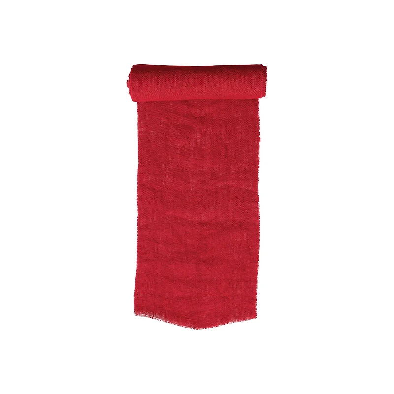Hello Honey® 6yd. Red Woven Torn Jute Fabric Roll
