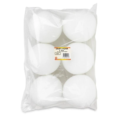 Hygloss® 6" Craft Foam Balls, 6ct.