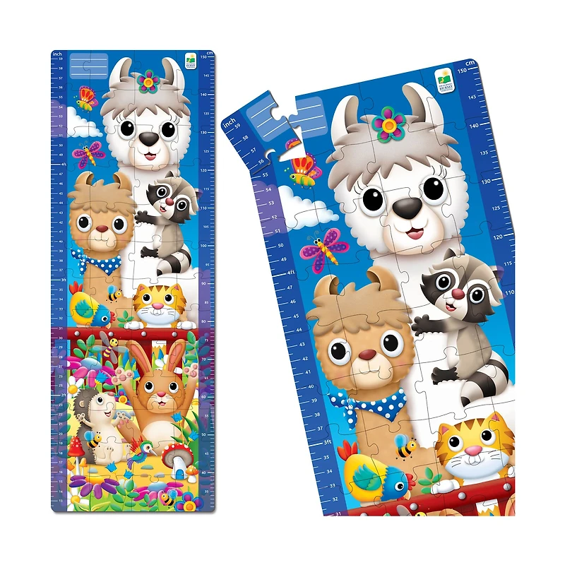 Long & Tall Puzzles - Animal Friends Growth Chart: 50+ Pcs
