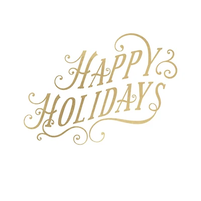 RoomMates Happy Holidays Peel & Stick Wall Decals with Metallic Ink