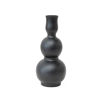 Hello Honey® 10" Matte Black Sculptural Aluminum Vase