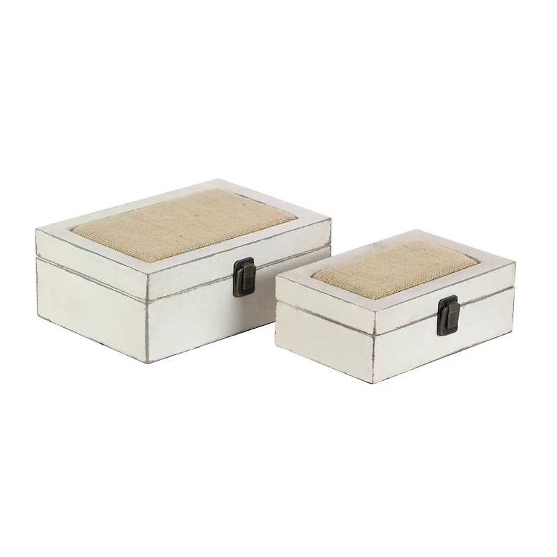 White Wood Farmhouse Box Set, 8" & 10"