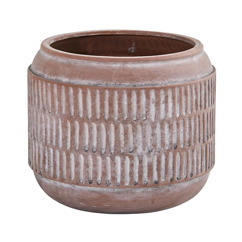6" Boho Chic Ceramic Embossed Planter