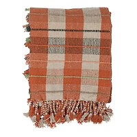 Hello Honey® Warm Tone Plaid Cotton Blend Throw Blanket