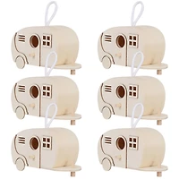 6 Pack: 8" Wood Camper Birdhouse by Make Market®