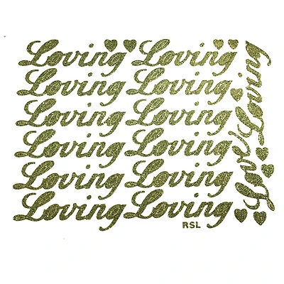 JAM Paper Loving Gold Script Floral Adhesive