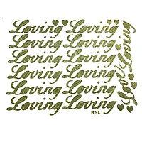 JAM Paper Loving Gold Script Floral Adhesive