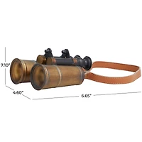 7" Copper Metal Antique Binoculars