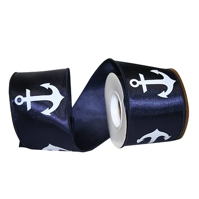 JAM Paper 2.25" x 10yd. Blue Anchor Dyna Wired Ribbon