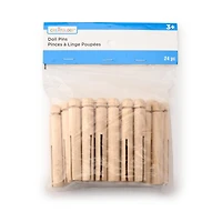 12 Packs: 24 ct. (288 total) Wood Doll Pins by Creatology™