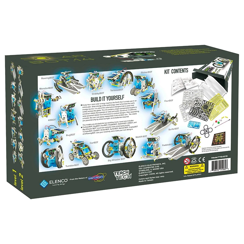 Elenco® Teach Tech™ SolarBot.14 Robot Kit