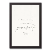 The Bravest is Yourself 12" x 18" Black Framed Canvas