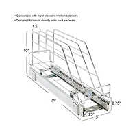 Household Essentials Glidez Chrome-Plated Steel Slide-Out Storage Organizer