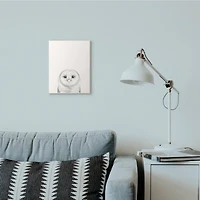 Stupell Industries Owl Portrait Grey Drawing Design Wood Wall Plaque