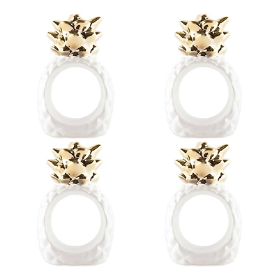 DII® Gold Pineapple Napkin Rings, 4ct.