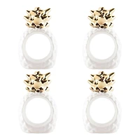 DII® Gold Pineapple Napkin Rings, 4ct.