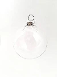 Whitehurst 4ct. 5" Clear Glass Ball Ornaments