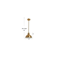 Hello Honey® Robert Stevenson Lighting Cooper 10" Brushed Gold Metal Ceiling Light