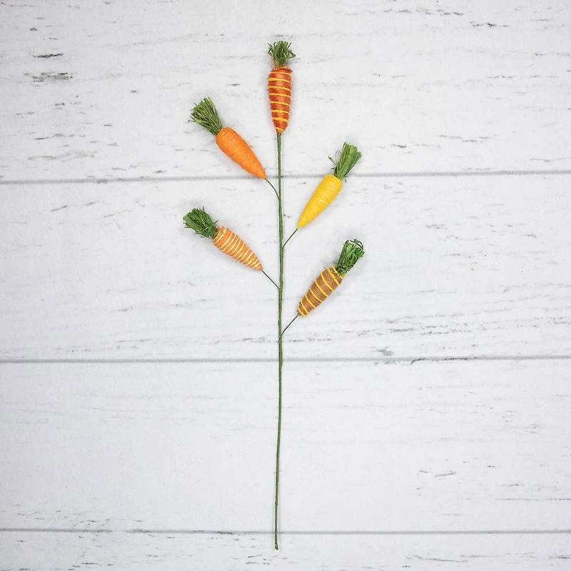 23.75" Striped Carrots Artificial Easter Spray