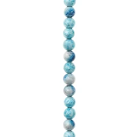 Bead Gallery® Blue Round Painted Glass Beads, 10mm