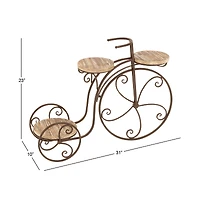 Brown Metal Farmhouse Bicycle Plantstand, 31" x 23"