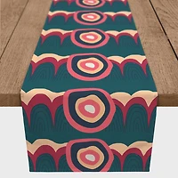 Funky Wave Pattern 16" x 90" Cotton Twill Runner