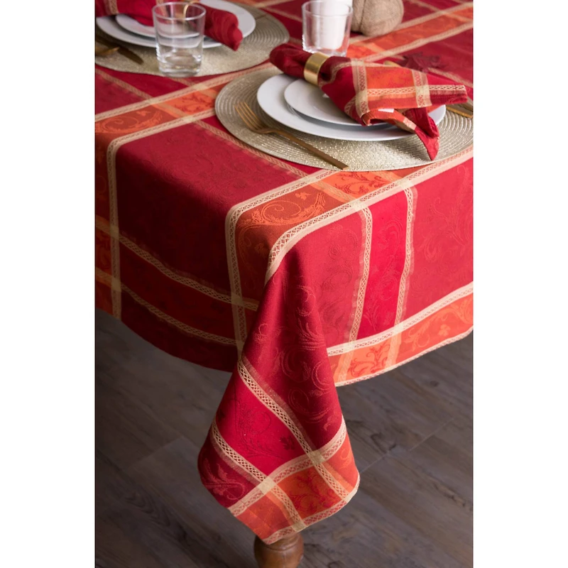 DII® 70" Harvest Wheat Jacquard Round Tablecloth