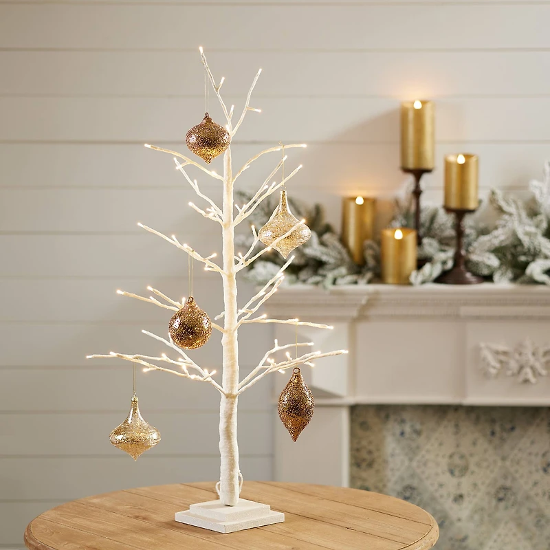 3ft. Glittery White LED Twig Tree