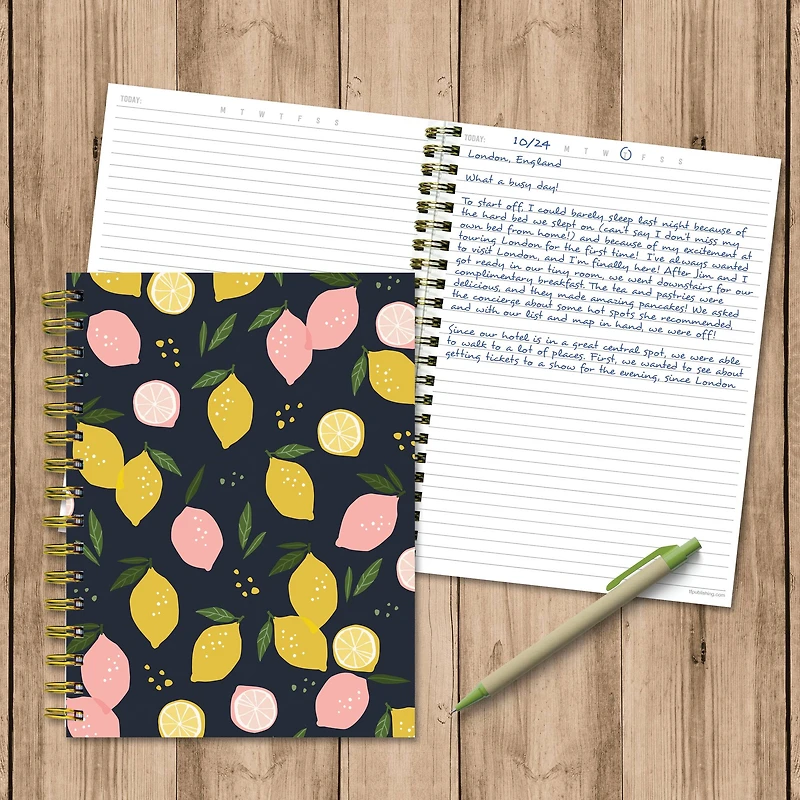 TF Publishing Joy Lemon Squeeze Spiral Lined Journal