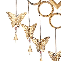 Brass Butterflies Metal Eclectic Windchime