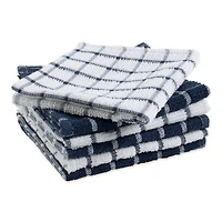 DII® Nautical Blue Combo Windowpane Dishcloths, 6ct.