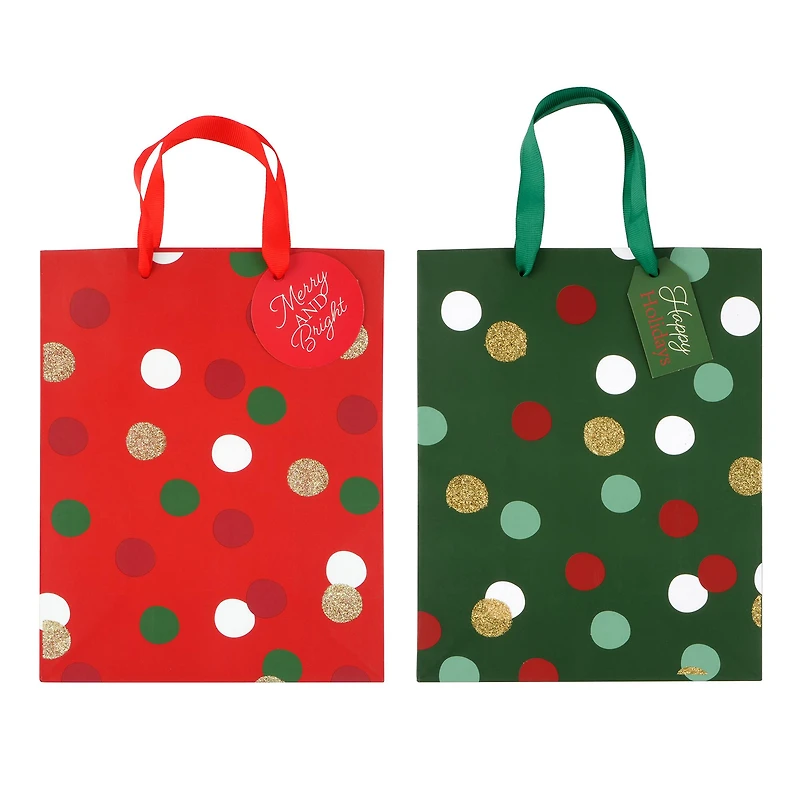Medium Foil Dot Gift Bags by Celebrate It™