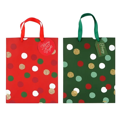 Medium Foil Dot Gift Bags by Celebrate It™